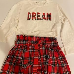 Shein dreamy ready for the holidays skirt and shirt girls 9